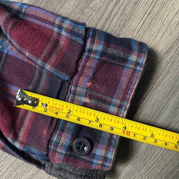 L.L. Bean Men's Fleece-Lined Flannel Shirt Jacket - Red Plaid - Picture 6 of 6